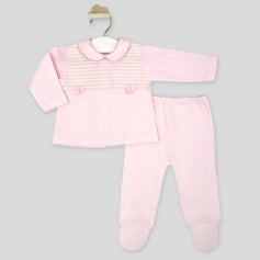 Rapife Girls 2 Piece Striped Pink Set AW24