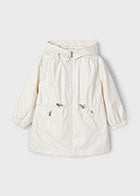 Mayoral Girls Cream Rain Jacket With Hood SS25