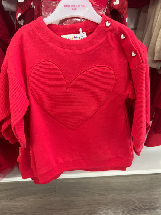 Agatha Ruiz De La Prada Girls Red Heart Dress AW25