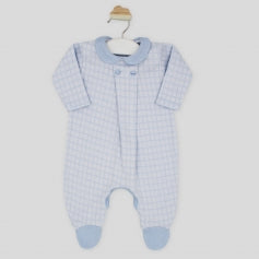 Rapife Boys Check Babygrow in Blue AW24