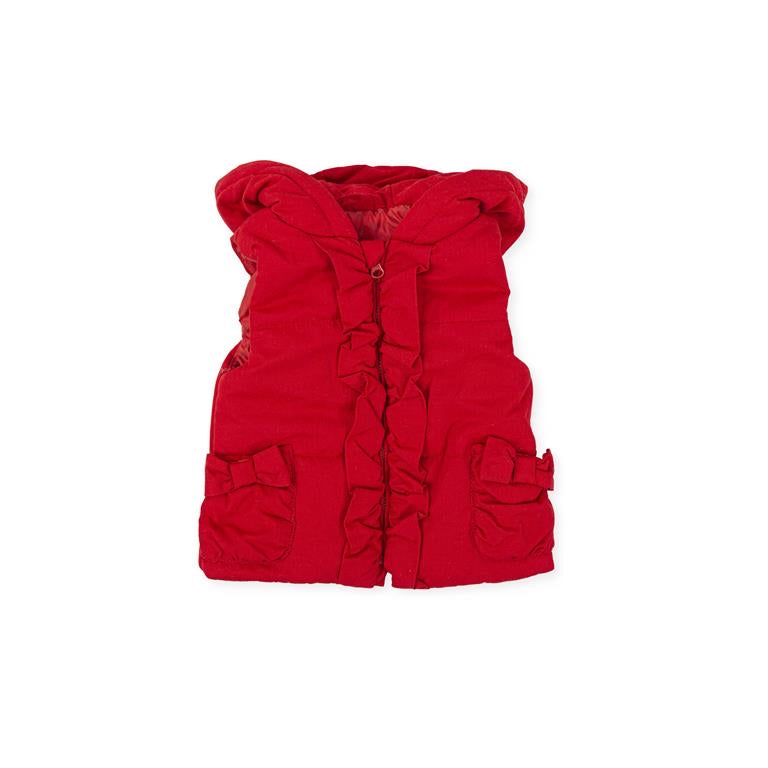 Tutto Piccolo Girls Red Gilet AW