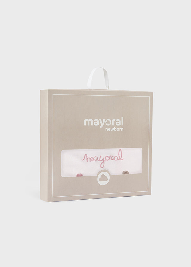 Mayoral Soft Blanket in Pink Or Cream AW25