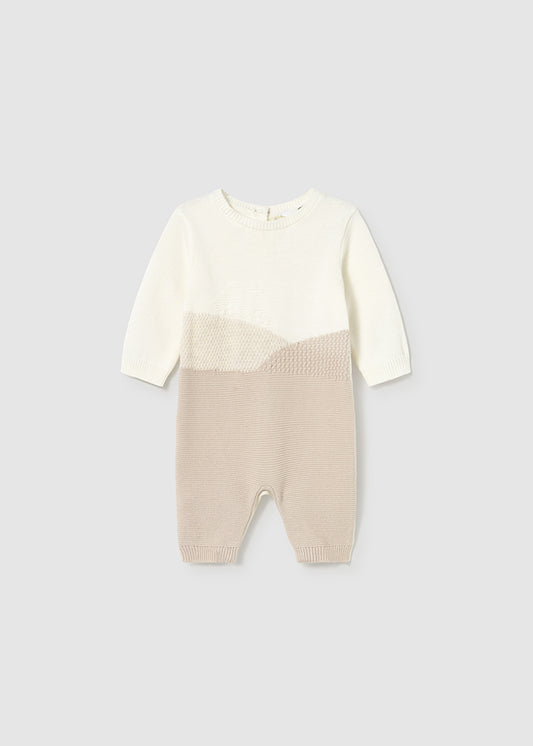Mayoral Boys Knitted All in One Cream/Beige AW25