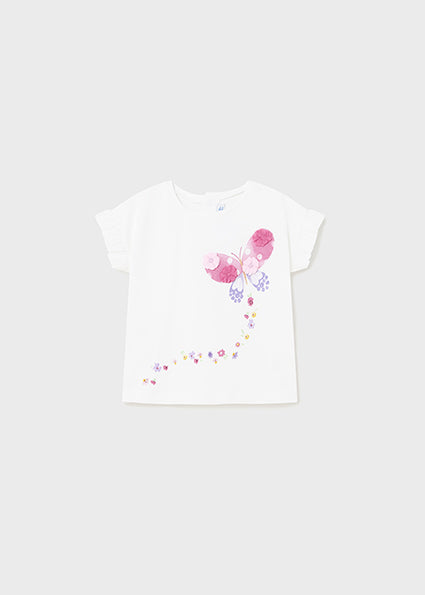 Mayoral Girls Butterfly T-shirt And Flower 3/4 Leggings SS24