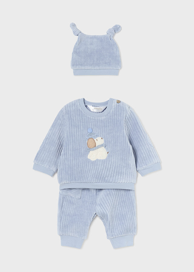 Mayoral Boys Velour Set With Hat AW24