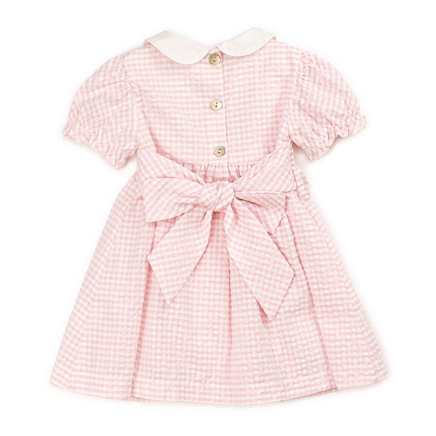 Coccodé Girls Pink Gingham Smocked Dress SS24