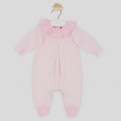 Rapife Girls Pink Check Babygrow AW24