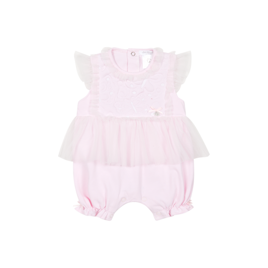 Deolinda Girls Pink Tulle Romper SS26 Frida