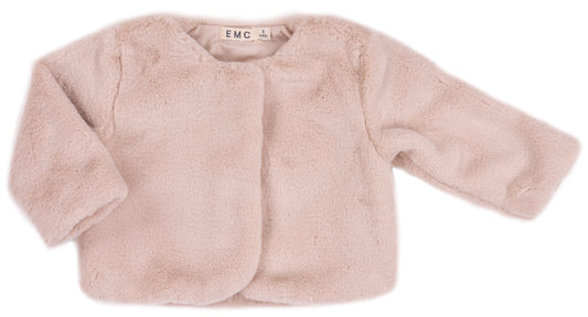 EMC Girls Faux Fur Beige Jacket AW25