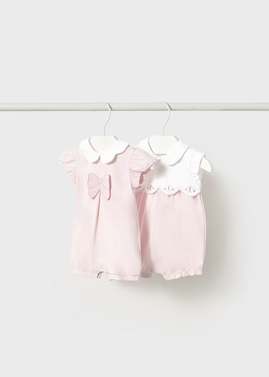 Mayoral Baby Girls 2 Pack Romper SS25