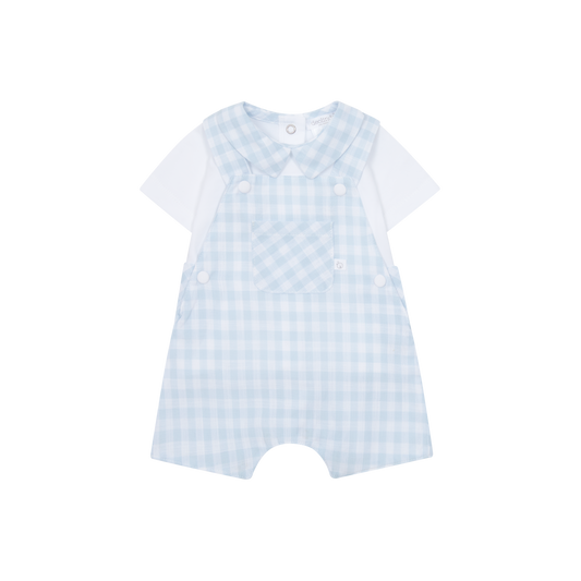 Deolinda Boys Gingham Short Dungaree Set SS25