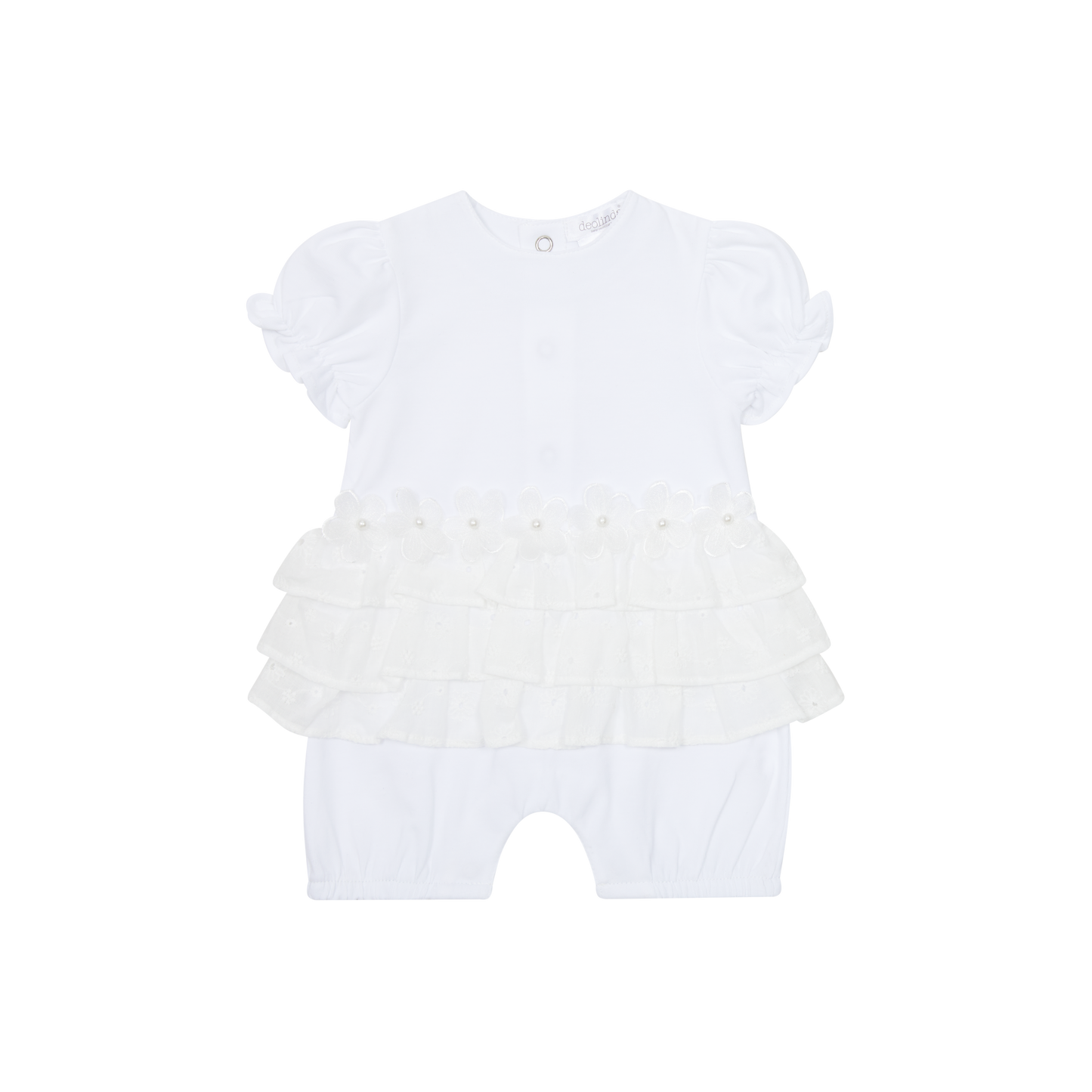 Deolinda Girls White Romper (Sicilia) SS25