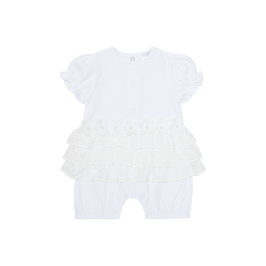 Deolinda Girls White Romper (Sicilia) SS25