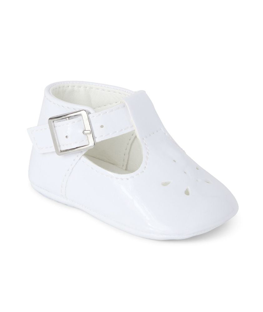 Sevva Boys Soft Shoes Ezra White or Blue Patent