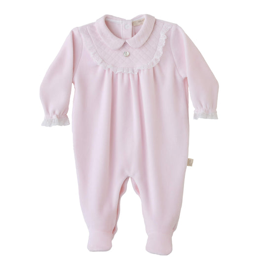 Baby Gi Girls Velour Babygrow AW24