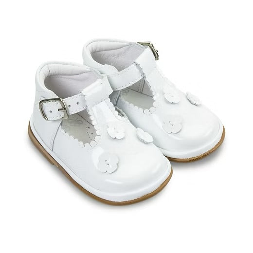 Fofito Girls White Patent Shoes Safira