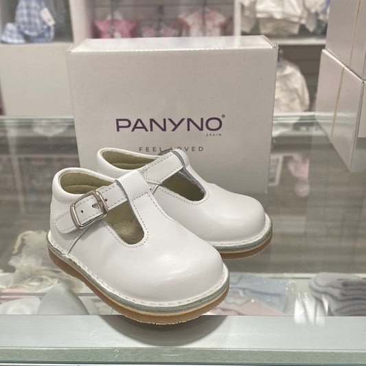 Panyno Boys White Leather Shoes