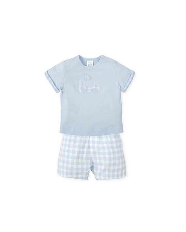 Tutto Piccolo Boys Gingham Short Set SS25