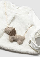 Mayoral Girls Furry Dress With Hairband And Doggy Detail AW25