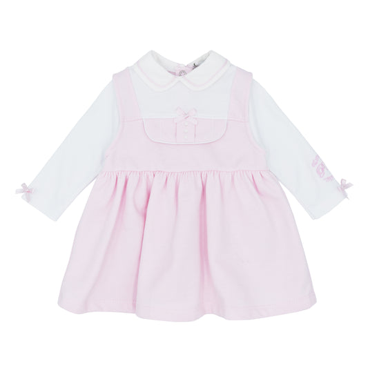 Pastels & Co Girls Pink/White Dress (Aretha) SS25