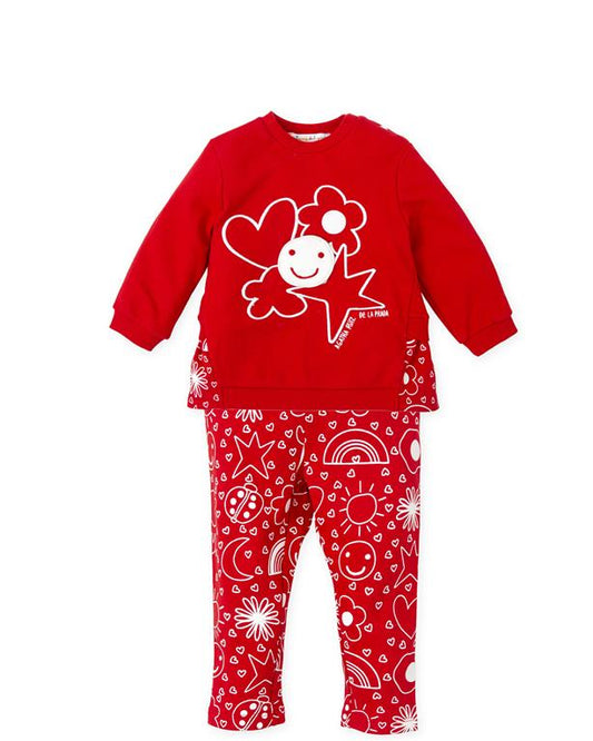 Agatha Ruiz De La Prada Girls 2 Piece Set Red AW24