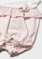 Mayoral Girls Pink Stripe Romper SS25