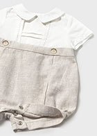 Mayoral Boys Ceremony Beige Romper SS25