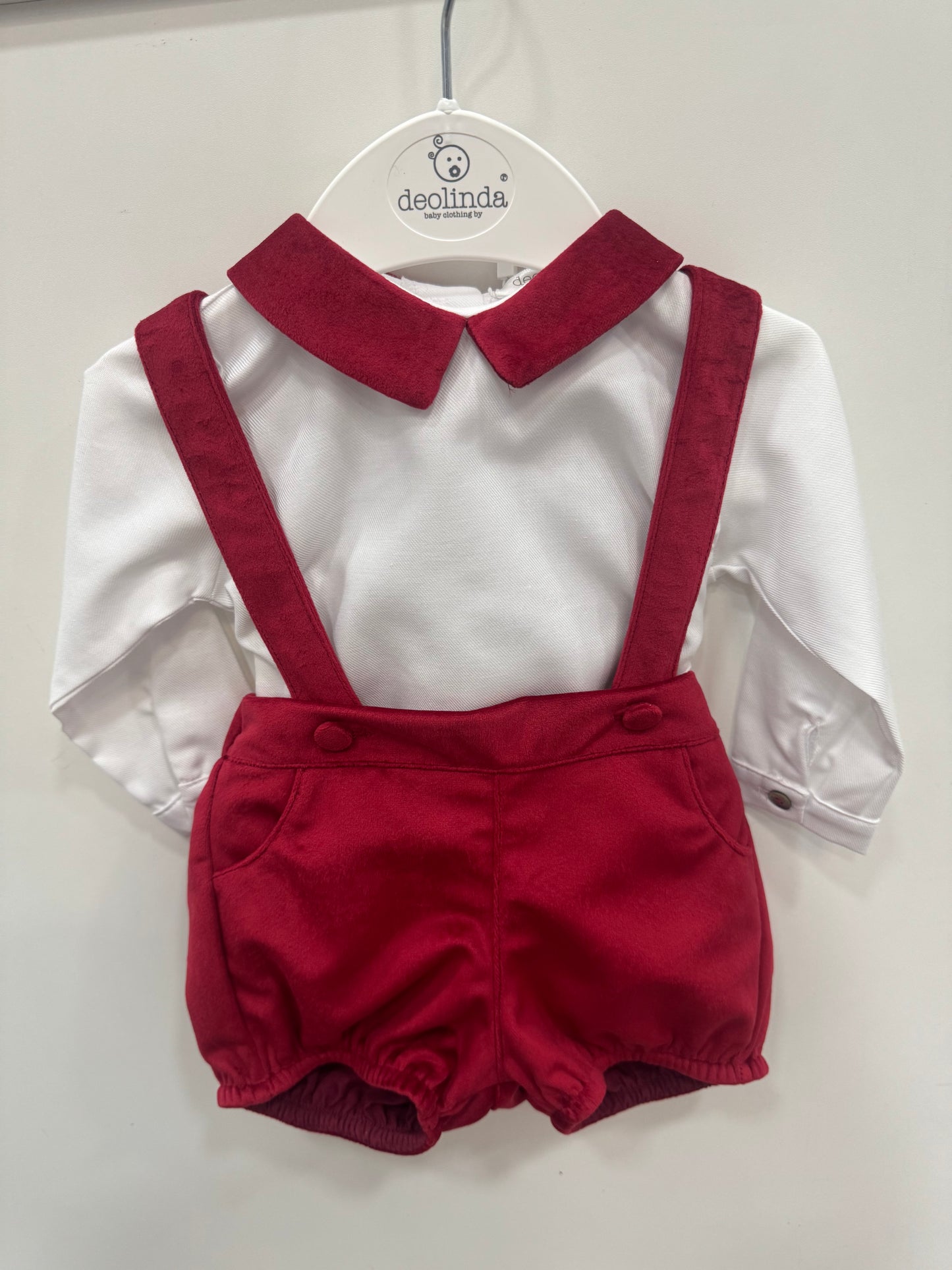 Deolinda 2 Piece Red Bloomer Set with Braces AW25