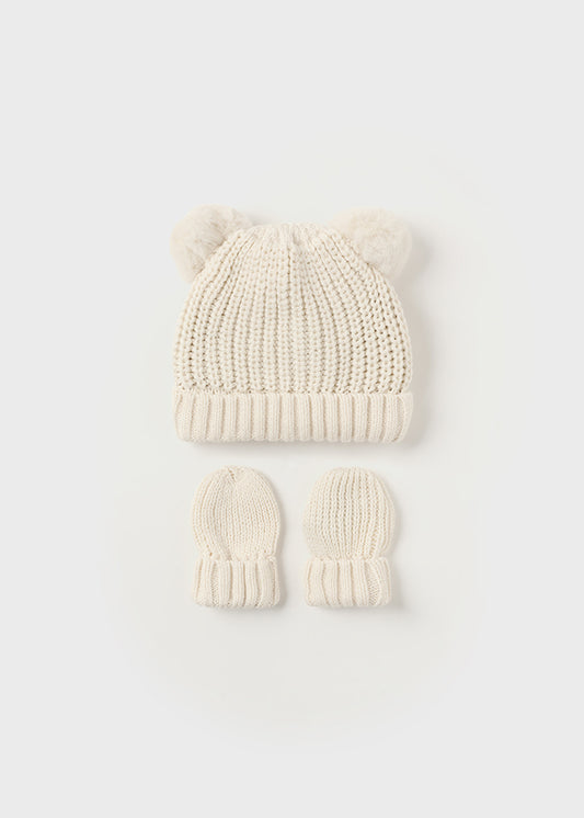 Mayoral Baby Knitted Hat And Mitts AW24