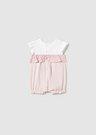 Mayoral Girls Pink Stripe Romper SS25