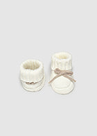 Mayoral Baby Knitted Booties Beige or Cream AW25