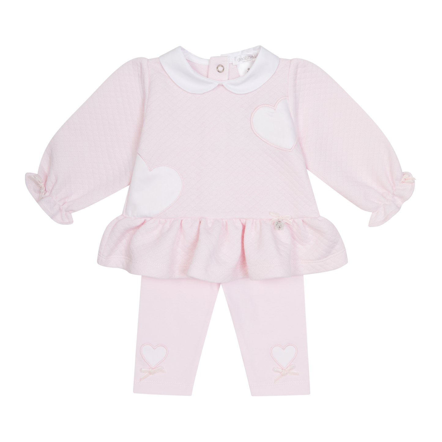 Deolinda Girls Pink Hearts Legging Set AW25