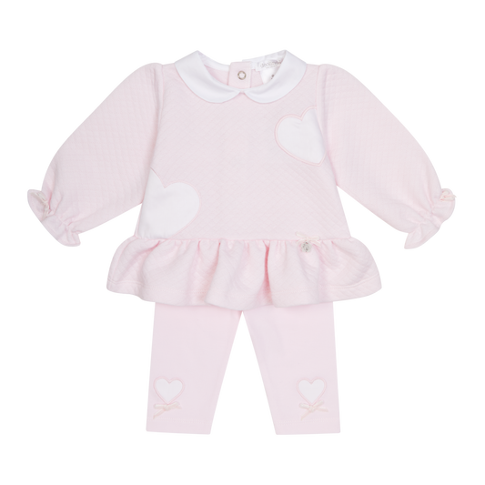 Deolinda Girls Pink Hearts Legging Set AW25