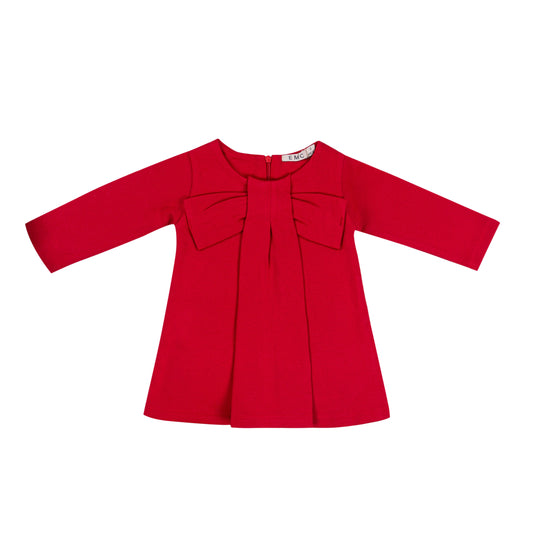 EMC Girls Red Bow Dress AW24