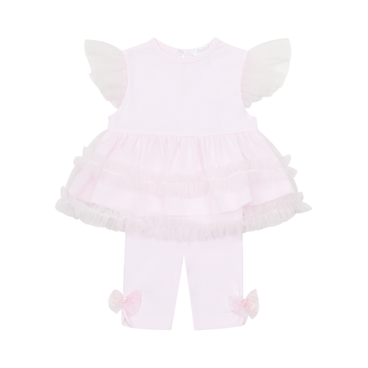 Deolinda Girls Pink Tulle Legging Set (Juliette) SS25