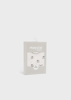 Mayoral Boys 2 Pack Velour Cream Bibs AW25