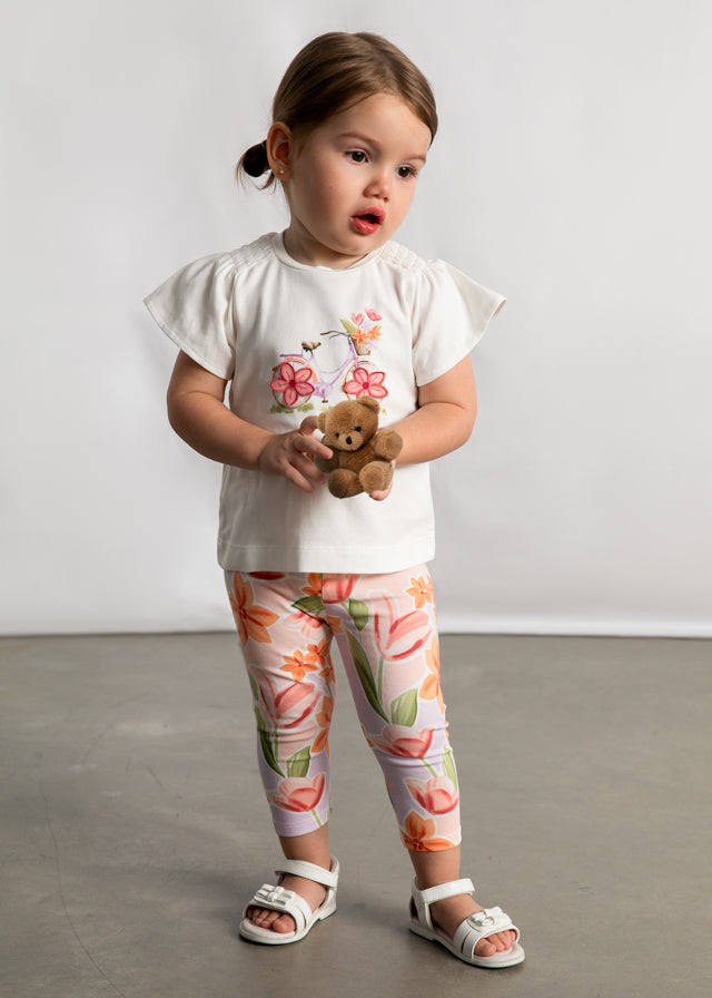 Mayoral Girls Flower Legging Set SS26