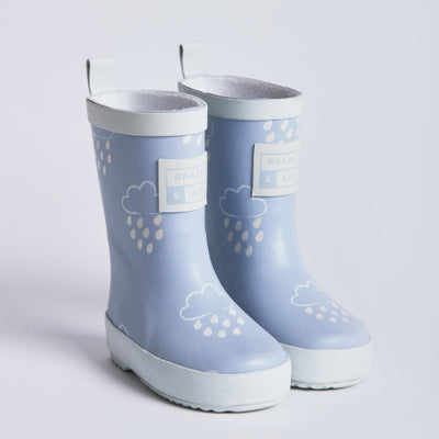 Grass & Air Baby Blue Colour Changing Wellies