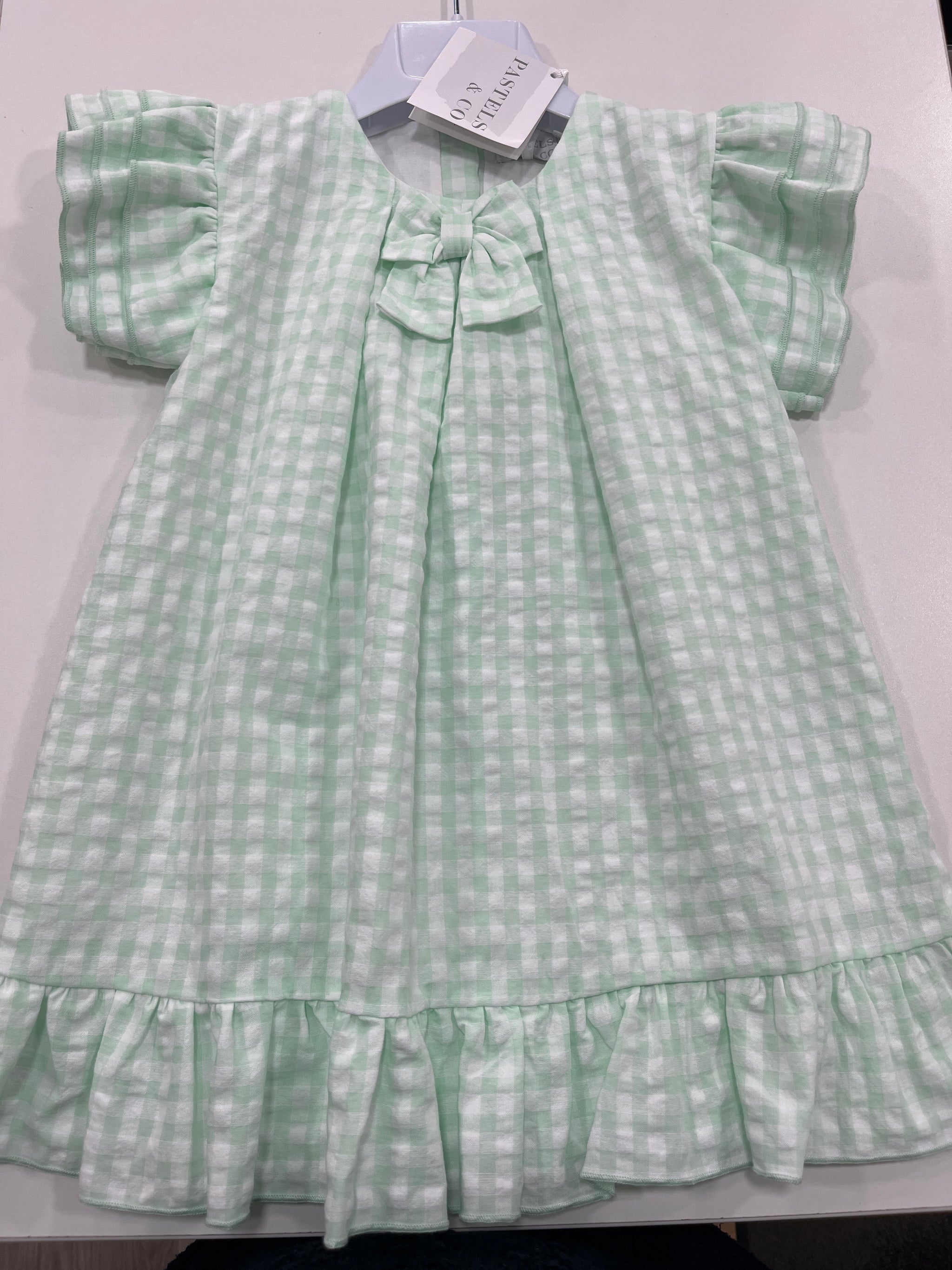 mint green gingham dress Pastels & Co Girls Mint Green Gingham Dress SS26 Rose – Esme Anne Childrens  Boutique