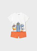 Mayoral Boys Orange Surf Short Set SS25