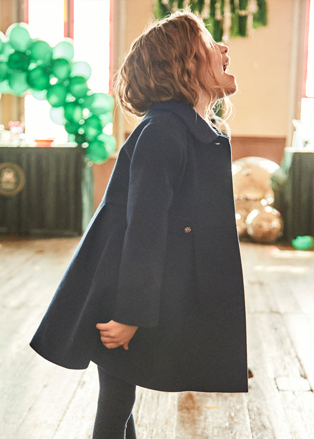 Mayoral Girls Navy Wool Coat AW25