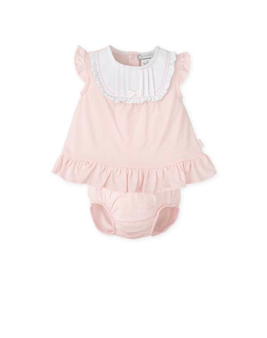 Tutto Piccolo Girls Peplum Dress & Pants Set SS25