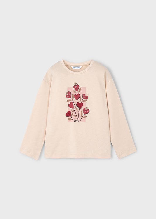 Mayoral Girls Beige Printed Legging Set AW25