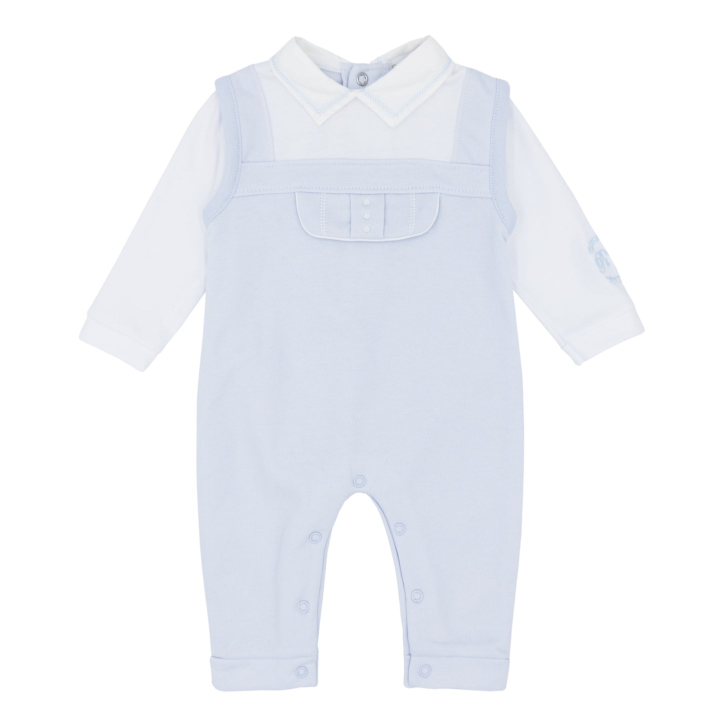 Pastels & Co Boys Mock Dungaree Romper (Albion) SS25