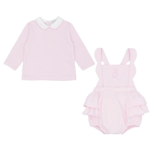 Pastels & Co Layette Girls 2 Piece Strappy Romper Set Amalia AW25