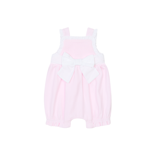 Deolinda Girls Pink Bow Smocked Shortie (Tina) SS25