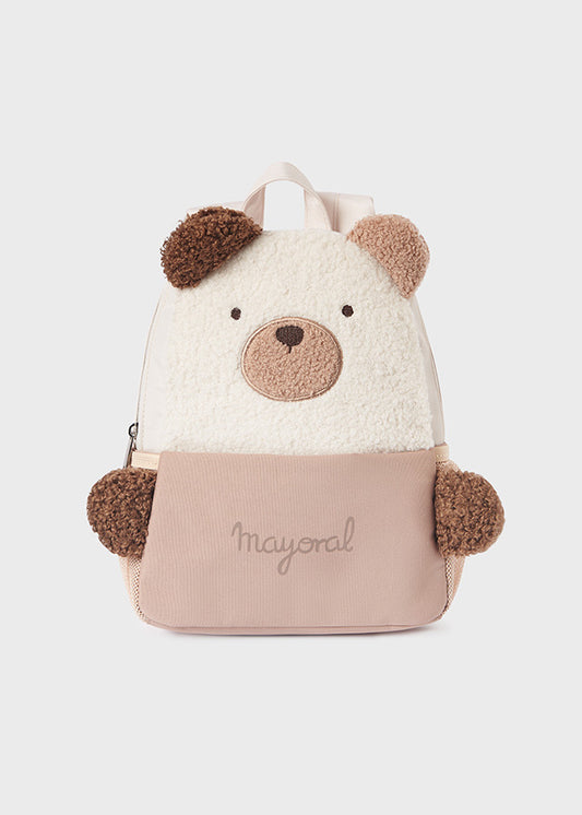 Mayoral Cream/Brown Teddy Bear Backpack AW25