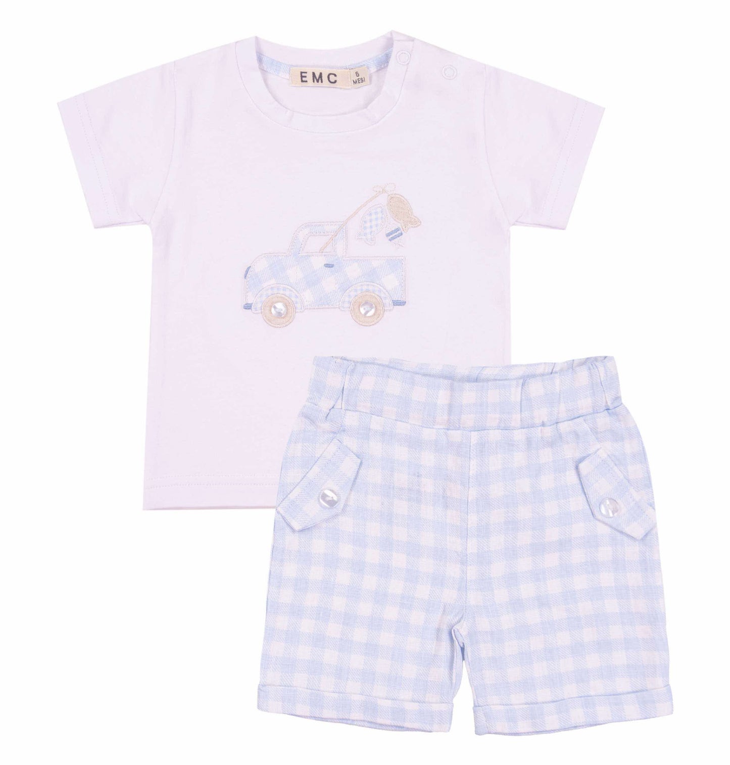 EMC Boys Gingham Short Set SS25