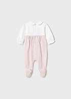 Mayoral Girls Pink Scalloped Babygrow SS25