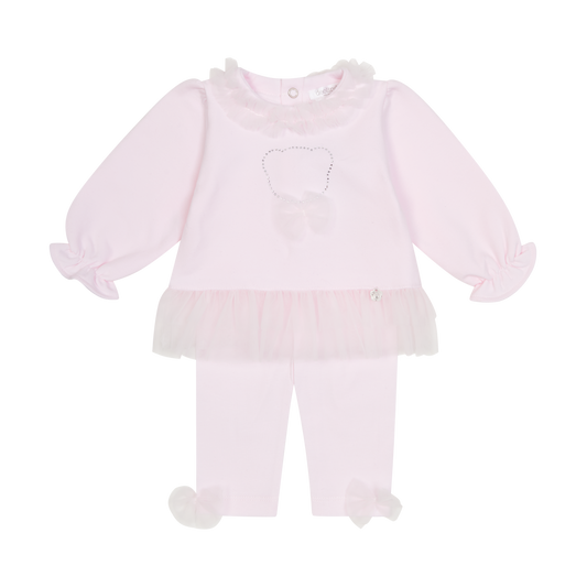 Deolinda Girls Pink Teddy Legging Set Superstar AW25